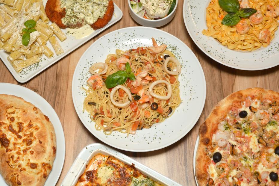 Les plats de La Scampia